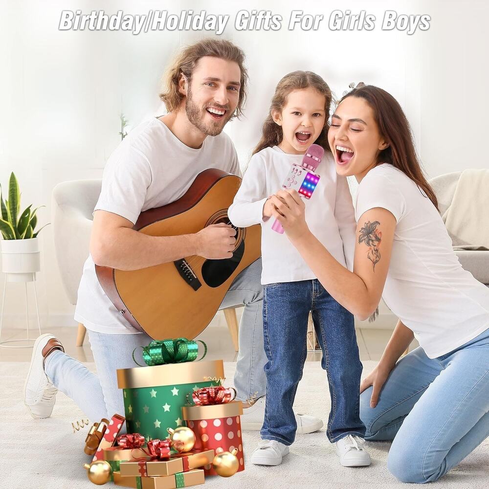 BONAOK Karaoke Microphone For Kids & Adults - Bluetooth Microphones Singing Mic - Picture 8 of 14